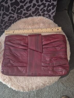Elegant Burgundy Womens Clutch Bag